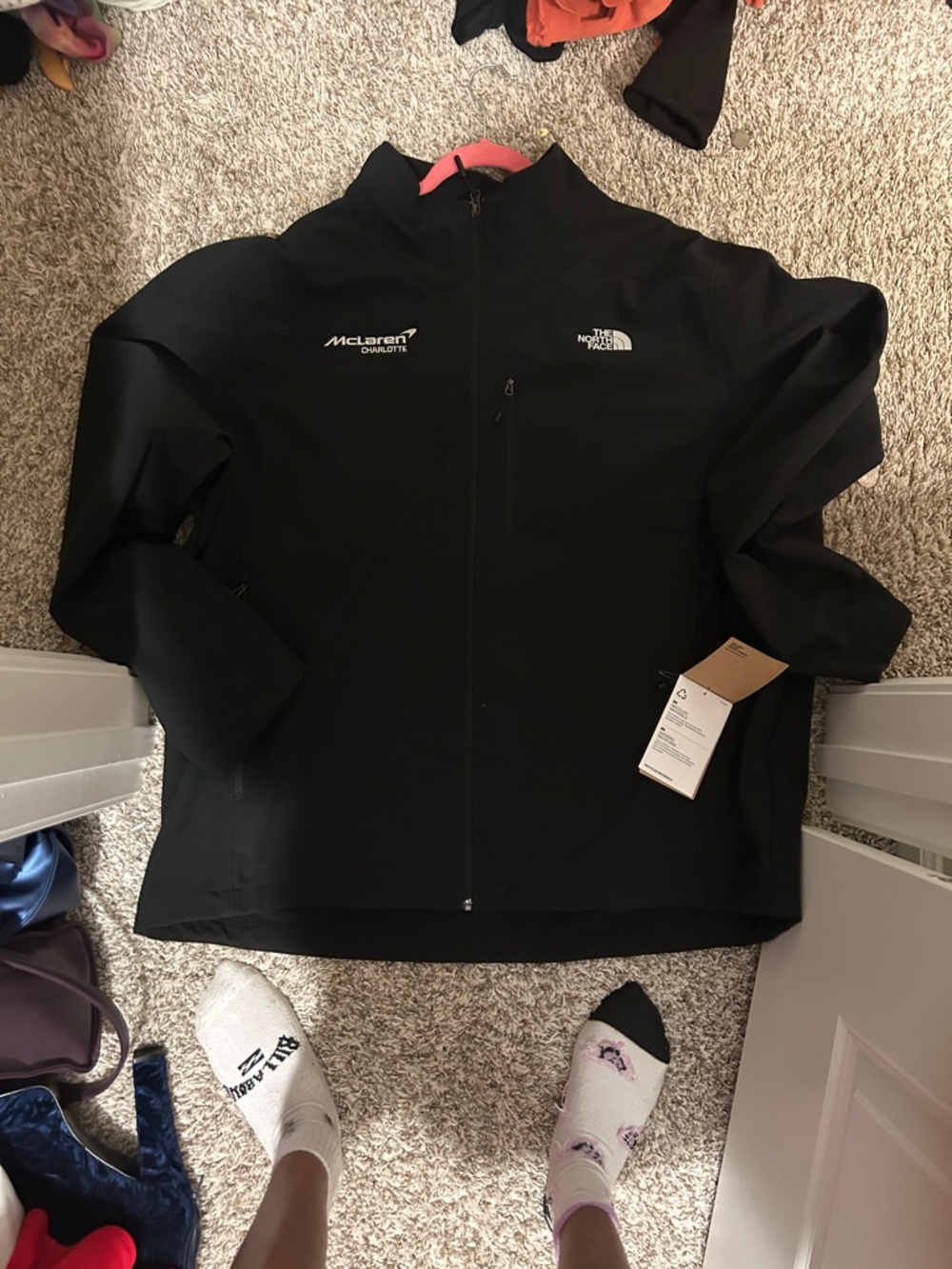 The North Face Black Utility Softshell Jacket with McLaren Charlotte Logo